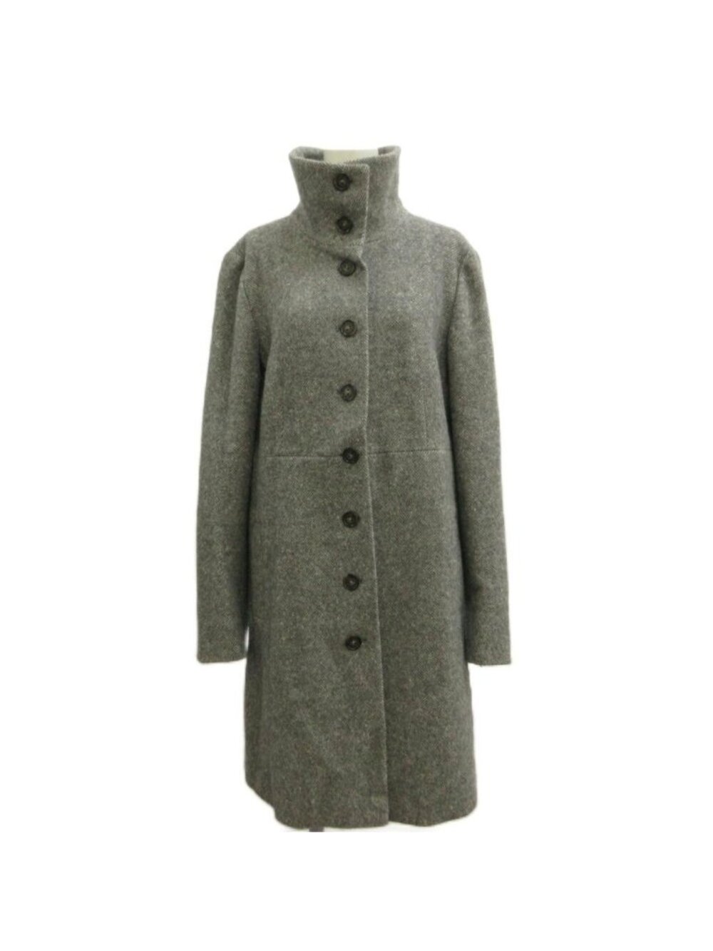 Max Mara Weekend Line Coat Stand Collar Long High Neck Gray KK 42